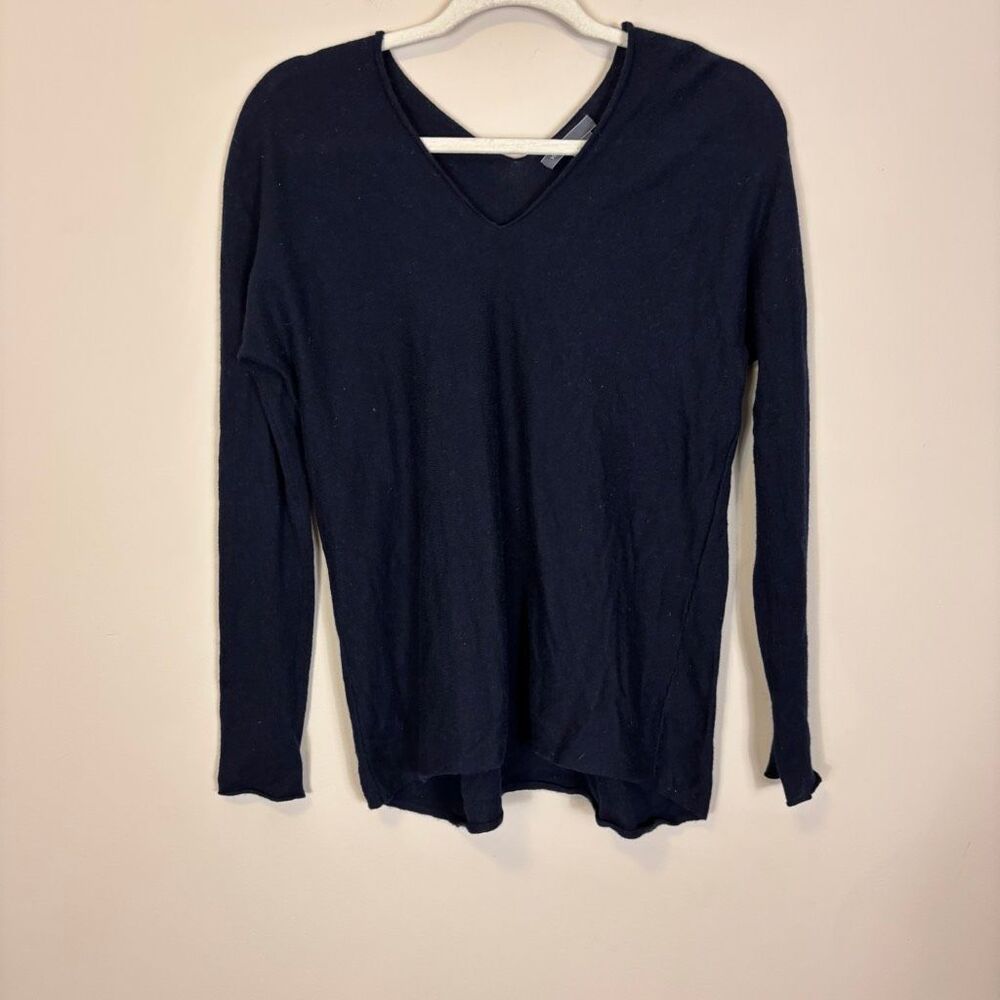 Vince‎ Blue Wool and Cashmere V Neck Pullover Sweater Women's Small
